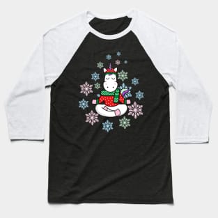 Unicorn christmas yoga Baseball T-Shirt